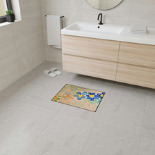 Load image into Gallery viewer, FLYING BLUE FLOWERS Heavy Duty Floor Mat