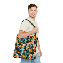Load image into Gallery viewer, Daniel Gaddis Western Collection Turquoise and Orange Tote Bag (AOP)