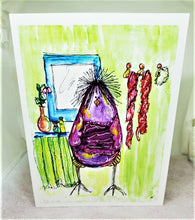 Load image into Gallery viewer, Celeste and the Hair Straightener Greeting Card