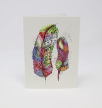 Load image into Gallery viewer, Colorful Feathers Greeting Card