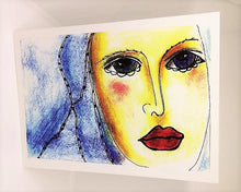 Load image into Gallery viewer, Woman with Beads in her Hair Greeting Card