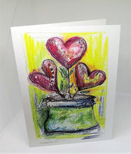 Load image into Gallery viewer, Hearts in a Pot Greeting Card