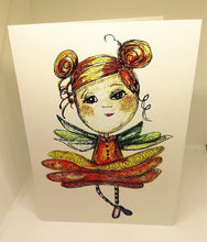 Load image into Gallery viewer, Little Girl with Wings and TuTu Greeting Card