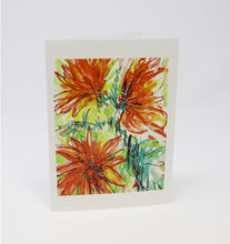 Load image into Gallery viewer, Orange Burst Flowers Greeting Card