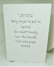 Load image into Gallery viewer, LIPSTICK! Greeting Card