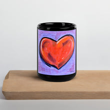 Load image into Gallery viewer, OH MY HEART Black Glossy Mug