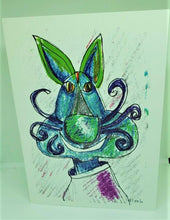 Load image into Gallery viewer, Curly Whiskers Cat Greeting Card