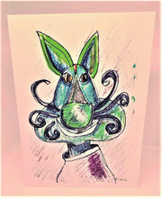 Load image into Gallery viewer, Curly Whiskers Cat Greeting Card