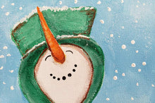 Load image into Gallery viewer, Sunday November 10 Snowman with a Top Hat Painting Class