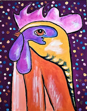 Load image into Gallery viewer, THURSDAY AUGUST 8 Whimsical ROOSTER Painting Class