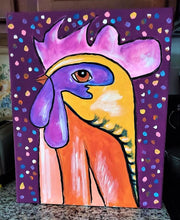 Load image into Gallery viewer, THURSDAY AUGUST 8 Whimsical ROOSTER Painting Class
