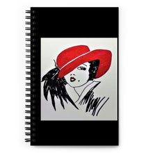 Load image into Gallery viewer, LADY IN HAT Spiral notebook