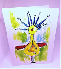 Load image into Gallery viewer, Bad Hair Day Bird Greeting Card
