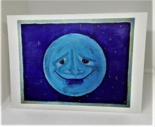 Load image into Gallery viewer, Blue Moon with a Smile Greeting Card
