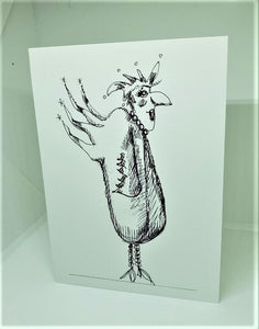 Chicken with a Huge Beak Greeting Card