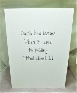 Fitted Sheets Greeting Card