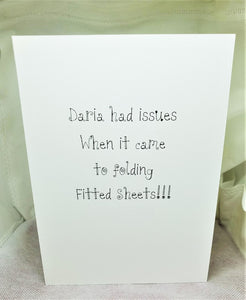 Fitted Sheets Greeting Card