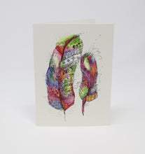 Load image into Gallery viewer, Colorful Feathers Greeting Card
