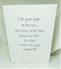 Load image into Gallery viewer, Green Goop Aging Cure Greeting Card
