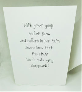 Green Goop Aging Cure Greeting Card