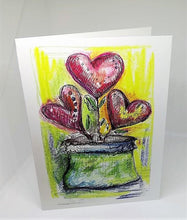 Load image into Gallery viewer, Hearts in a Pot Greeting Card
