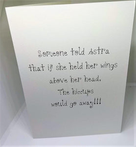Astra and the Hiccups Chick Greeting Card