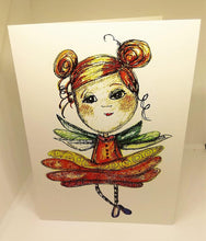 Load image into Gallery viewer, Little Girl with Wings and TuTu Greeting Card
