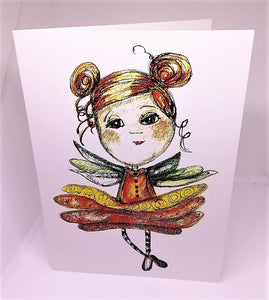 Little Girl with Wings and TuTu Greeting Card