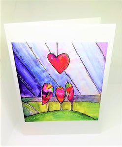 Love Above Greeting Card