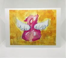 Load image into Gallery viewer, Pink Piglet with Wings Greeting Card
