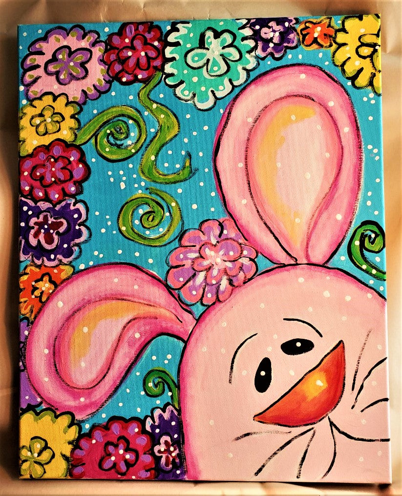 Kids Canvas Painting Class: Sweet Bunny and Chick - Think Iowa City