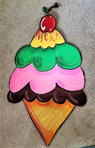 TUESDAY AUGUST 6 Ice Cream Cone Front Door Art