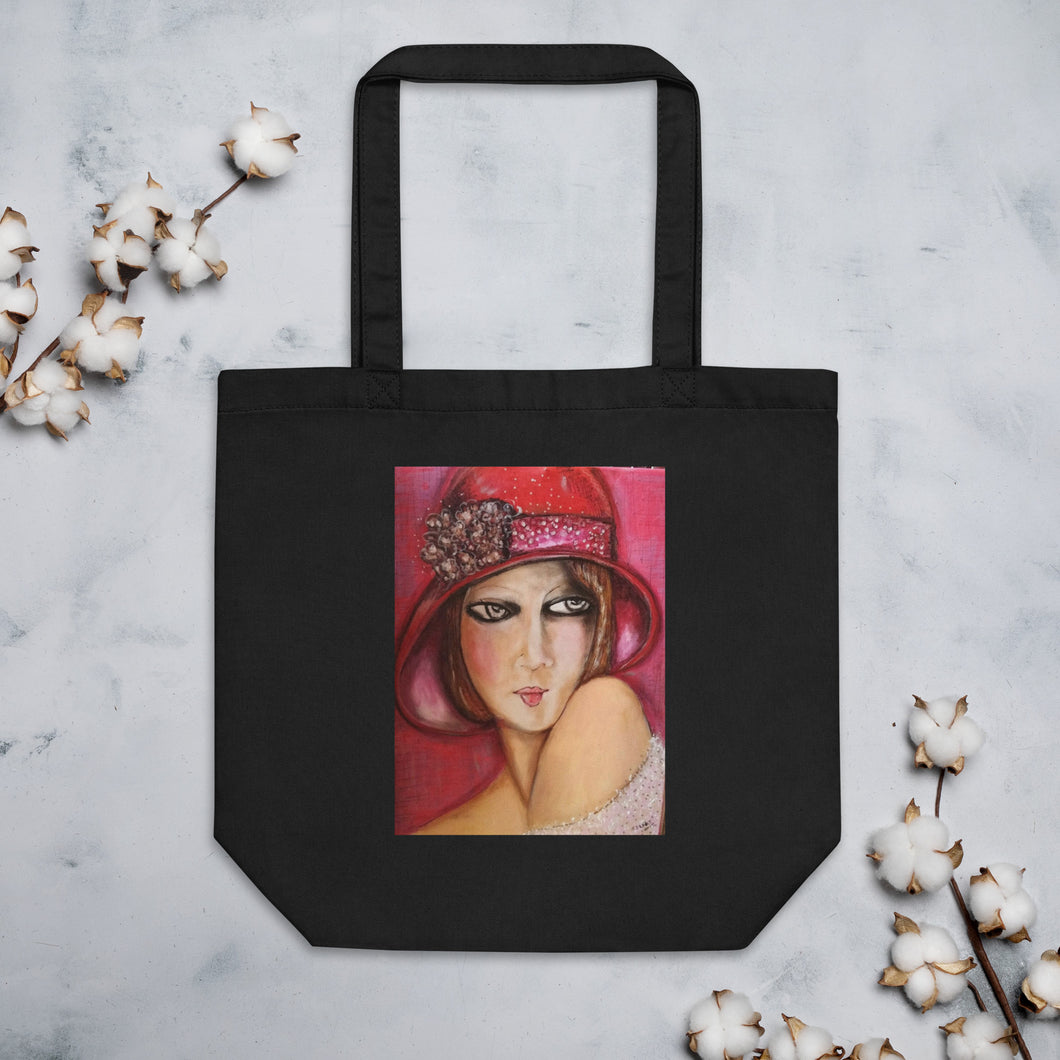 LADY IN A CLOCHE HAT Eco Tote Bag