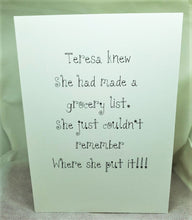 Load image into Gallery viewer, Teresa Doesn&#39;t Remember! Greeting Card
