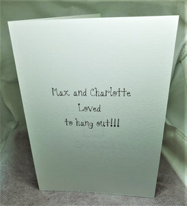Max and Charlotte Greeting Card