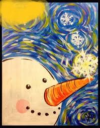 THURSDAY NOVEMBER 14 Snowman with a Starry Night Snowflake
