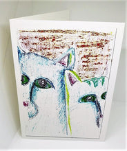 Load image into Gallery viewer, BLUE TWIN CATS Greeting Card
