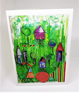 HOMES of the HEART on a HILL Greeting Card