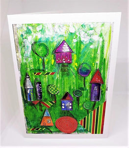 HOMES of the HEART on a HILL Greeting Card
